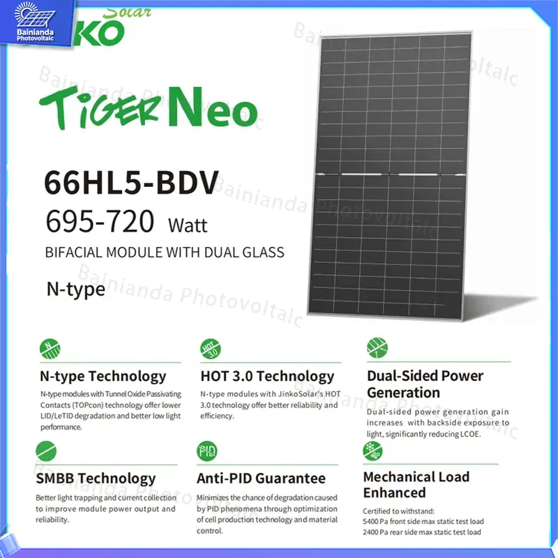 Jinko Solar Panel N-Type - แผงโซลาร์เซลล์ Jinko ประสิทธิภาพสูง รุ่น Tiger Neo