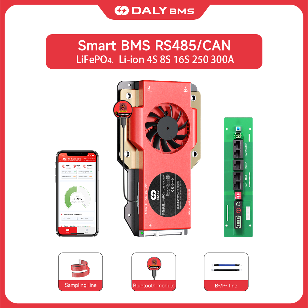 Smart Bms - แผงวงจรป้องกัน Daly Smart BMS 4S Lifepo4
