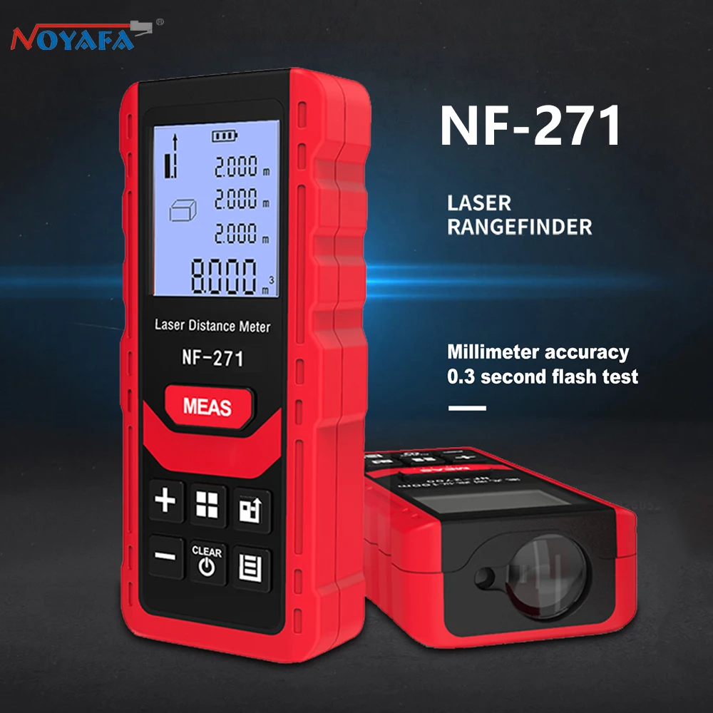 Renewable Energy Demonstration Kit - Noyafa เครื่องวัดเมตรเลเซอร์ NF-271 40ม. 80ม. เครื่องมือวัดระยะแบบเทปไม้บรรทัดดิจิตอลเครื่องมือทดสอบ