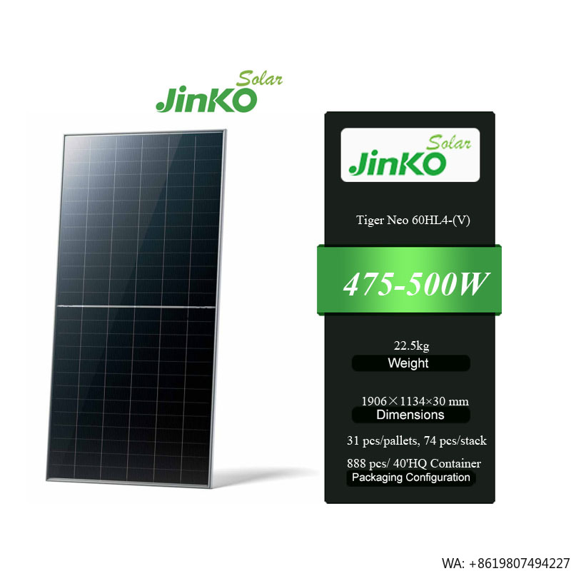 Jinko Solar Panel N-Type - แผงโซลาร์เซลล์ Jinko Tiger Neo 60HL4-(V) 475-500W