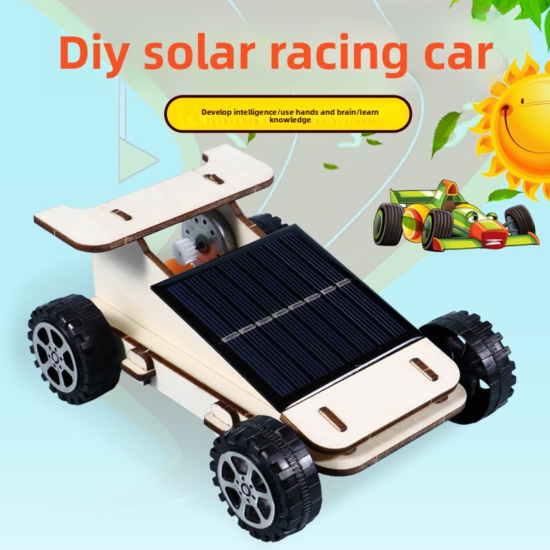 Renewable Energy Demonstration Kit - ชุดทดลองวิทยาศาสตร์ DIY รถพลังงานแสงอาทิตย์ไม้ สำหรับเด็ก ประกอบเอง โมเดลงานฝีมือ