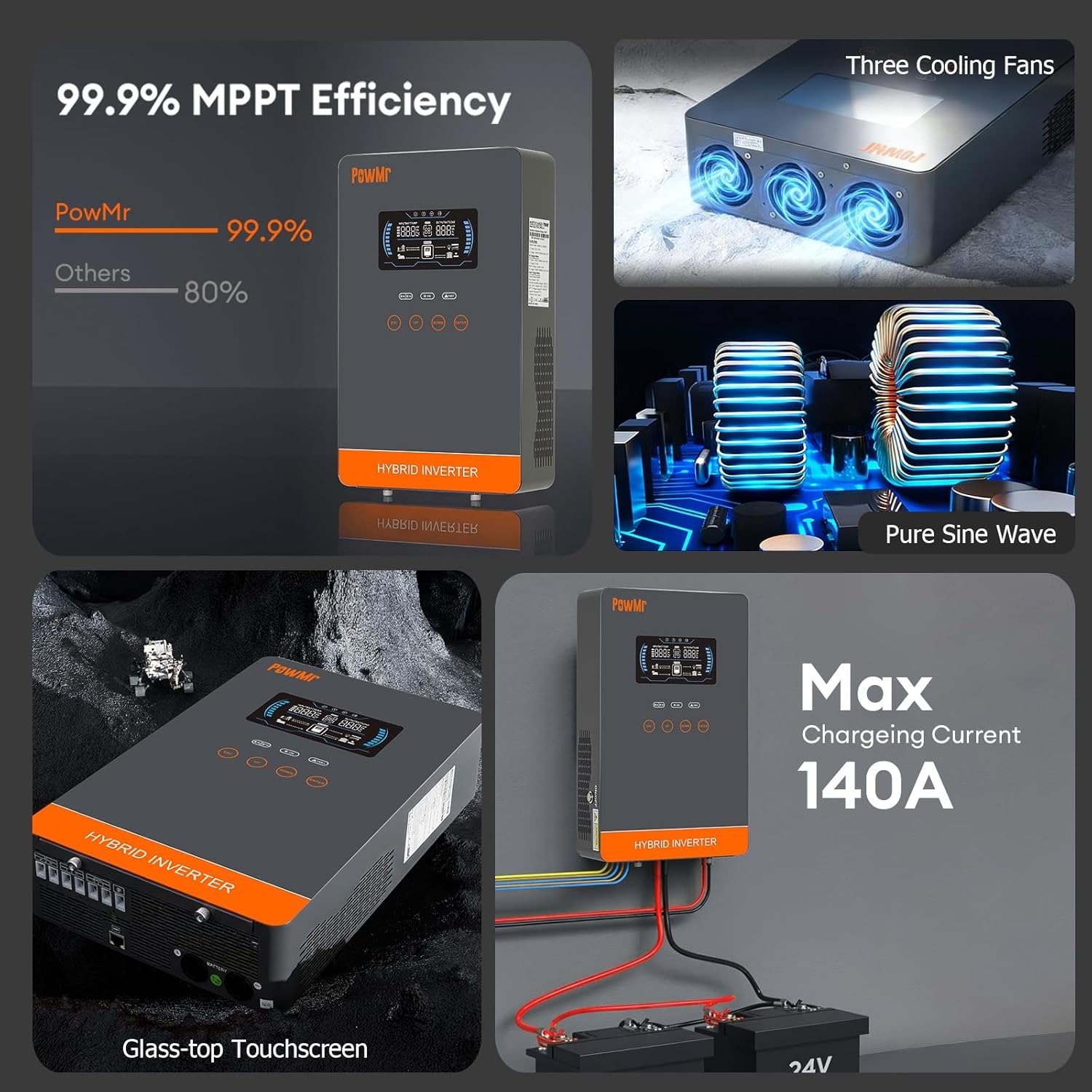 PowMr USA อินเวอร์เตอร์ชาร์จพล - Renewable Energy Systems บทวิจารณ์และราคา